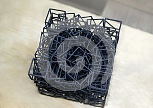Object printed on 3D printer from polyamide powder or thermoplastic
