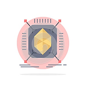 Object, prototyping, rapid, structure, 3d Flat Color Icon Vector