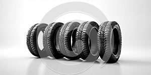 object speed automobile tire auto wheel car isolated rubber background tyre. Generative AI.
