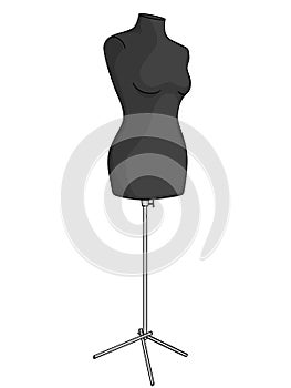 Object on white background, object, mannequin for seamstresses. Vector