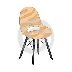 object wooden chair cartoon vector illustration