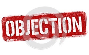 Objection sign or stamp photo