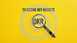 Objective key results OKR is shown using the text