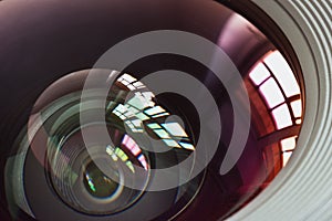 Objective lens closeup