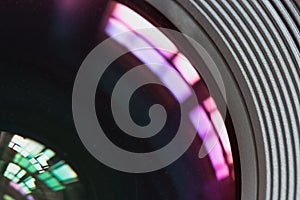 Objective lens closeup