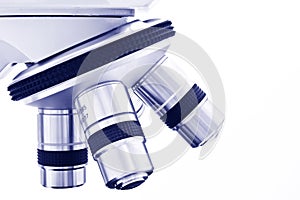 Objective Lens of Microscope Isolated on the White Background