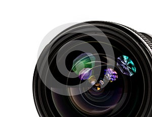 Objective lens of photo camera