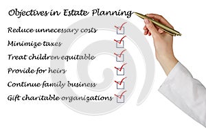 Objectives in Estate Planning