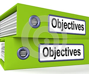 Objectives Folders Mean Business Goals And Targets