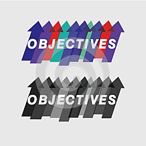 The objectives and purposes- vector graphic