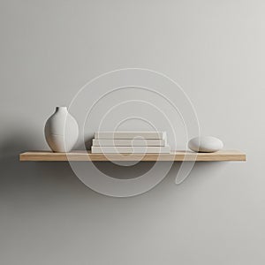 The objects are evenly spaced emphasizing simplicity and balance