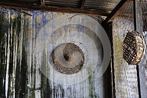 the objects found in the deserted and dilapidated colonial building.