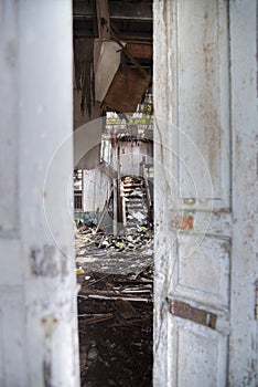 the objects found in the deserted and dilapidated colonial building.