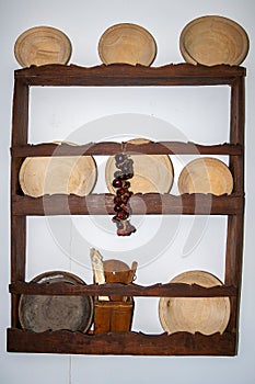 Objects from one interior of farmhouse in the Banat,Transylvania, Romania