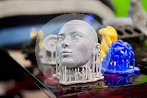 Objects photopolymer printed on a 3d printer.