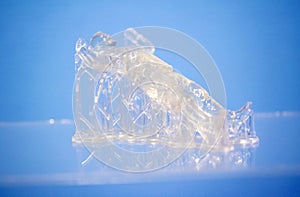 Objects photopolymer printed on a 3d printer.