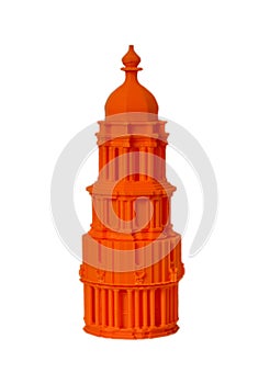 Objects printed by 3d printer Isolated on white background.