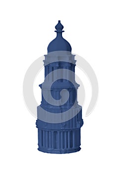 Objects printed by 3d printer Isolated on white background.