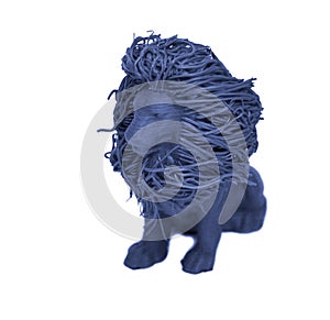 Objects printed by 3d printer Isolated on white background