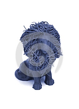 Objects printed by 3d printer Isolated on white background