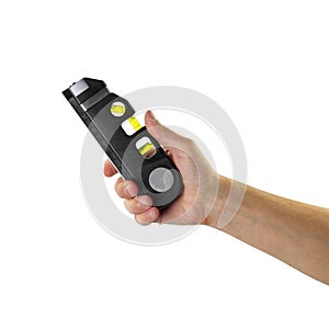 Objects tool hands action - Hand Spirit black level worker. Isolated