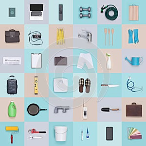 Objects and tools background