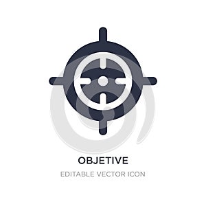 objetive icon on white background. Simple element illustration from Weapons concept