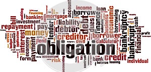 Obligation word cloud