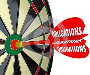 Obligations Dart Board Success in Meeting Responsibilities