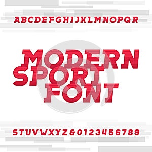 Oblique alphabet vector font. Modern sport style typeface.