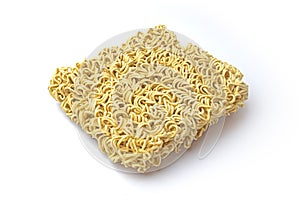 Oblique instance noodle on white background.