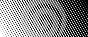 Oblique line halftone gradation texture. Fading diagonal stripe gradient background. Slanted pattern backdrop. Thin to