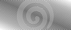 Oblique line halftone gradient texture. Fading diagonal stripe gradation background. Black Slant linear pattern backdrop