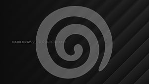 Oblique Lines 3D Vector Blurred Effect Dark Gray Abstract Background
