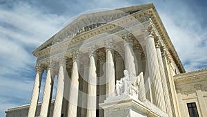 Oblique shot of the us supreme court in washington d.c.