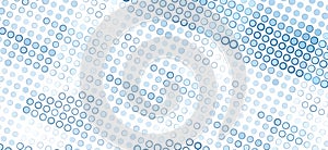Oblique texture in light blue polka dots. Vector pattern