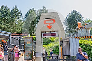 Oblivion rollercoaster at Alton Towers Theme Park