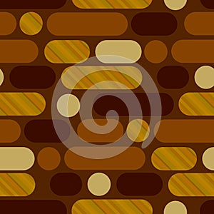 Oblong oval shapes horizontal repeat motif photo