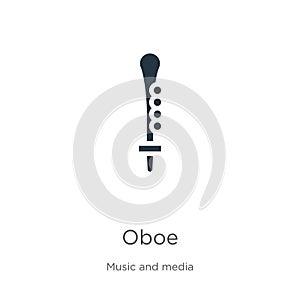 Oboe icon vector. Trendy flat oboe icon from music collection isolated on white background. Vector illustration can be used for