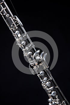 Oboe Isolated On Black photo