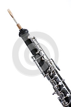 Oboe Isolated On White photo
