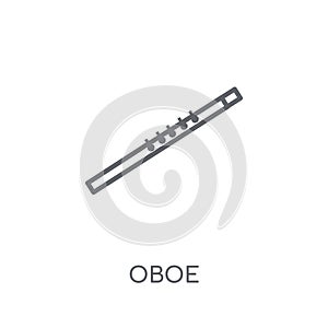 Oboe linear icon. Modern outline Oboe logo concept on white back