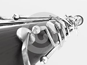 Oboe on white 3D rendering