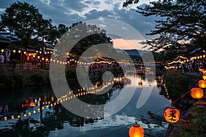 obon festival japan lanterns bon odori dancers