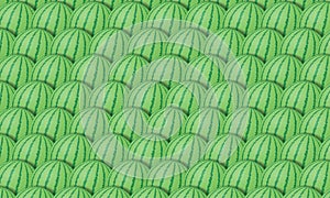 Patrón ilustraciones de entero sandias. verde 