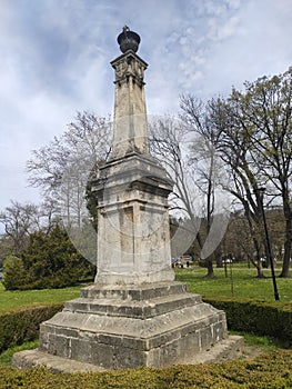 Obrenovic dynasty monument at Topciderski park Belgrade