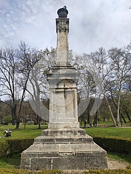 Obrenovic dynasty monument at Topciderski park Belgrade