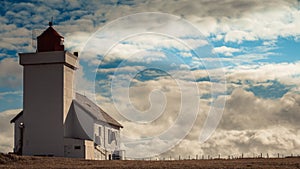 Obrestad lighthouse in Norway photo