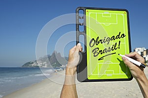 Obrigado Brasil Soccer Football Tactics Board Rio de Janeiro