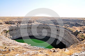 Obruk, a sinkhole lake near Konya, Turkey